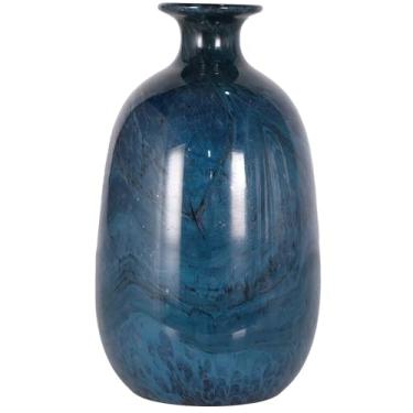 Imagem de VASO DECOR MURANO 18,5X33 CM MESCLA AZUL SAFIRA