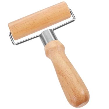 Imagem de PRETYZOOM Rolo de massa, pizza, madeira, rolo de pizza, rolo de pizza, rolo de massa de pizza, mini rolo de massa, ferramenta de cozimento, aço inoxidável, argila portátil