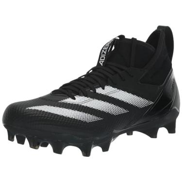 Imagem de adidas Tênis de futebol americano unissex Adizero Impact, Preto/branco/preto, 11 Women/10 Men
