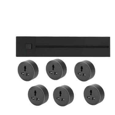 Imagem de Tomada de trilho móvel, tomada de energia, tomada de trilho antichoque elétrico, régua de energia sem impacto, tomada de interruptor inteligente de cozinha,90CM