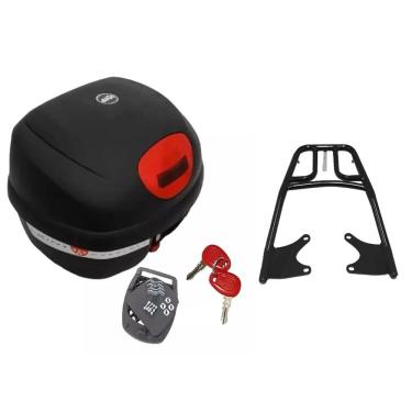 Imagem de Kit Bau 33L Traseiro Monolock Simply Givi E-33N + Bagageiro Projetil Cg Titan 160