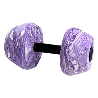 Imagem de oshhni Halteres para exercícios aquáticos, equipamentos de ginástica aquática para homens e mulheres, ginástica em piscina, halteres com pesos de piscina, Branco Roxo