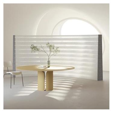 Imagem de Biombos e Divisórias Divisória De Ambiente De Papel Portátil Dobrável Moderna, Divisória De Parede De Privacidade Autônoma, Tela De Painel De Papel Oco Criativo Para Separação De Ambiente(White,200x20