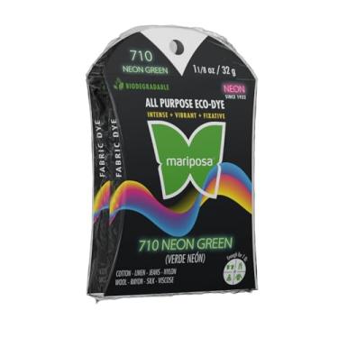 Imagem de Tinta em pó de tecido verde neon; kit de corantes biodegradáveis ecológicos para todas as finalidades, cores para tecidos naturais e sintéticos, pacote com 2