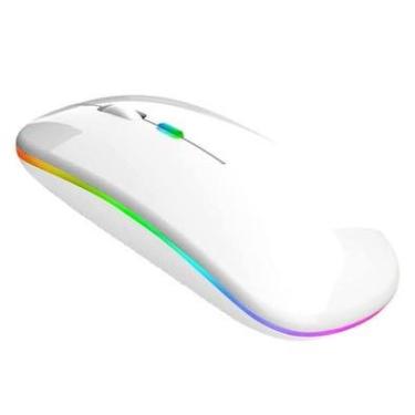 Imagem de Mouse Sem Fio Fy Imice E-1300 Luminosa Carregando De Modo Duplo Mouse Silencioso, branco