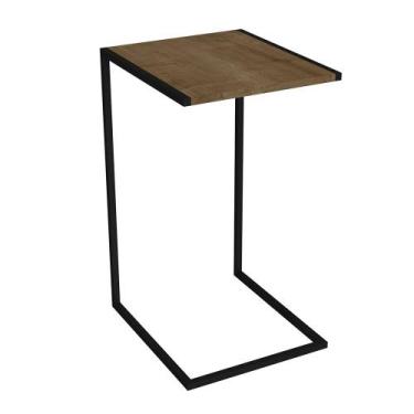 Imagem de Mesa Lateral Steel Quadra Vermont-Preto Industrial Artesano - Artesano