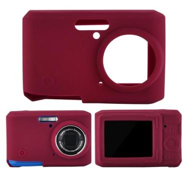 Imagem de Capa de silicone macio para câmera Kodak PIXPRO FZ45, silicone macio, antiarranhões, ajuste fino, capa protetora para viagem FZ45 (vermelha)