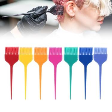 Imagem de Conjunto de pincéis para tintura de cabelo, 7 peças tamanho GG, escova de coloração profissional de cabeleireiro, aplicador de cor, escova de coloração de cabelo, kit de ferramentas para coloração de