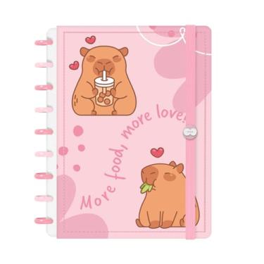 Imagem de Caderno de Disco Inteligente Iscool M Capivibes Love Rosa