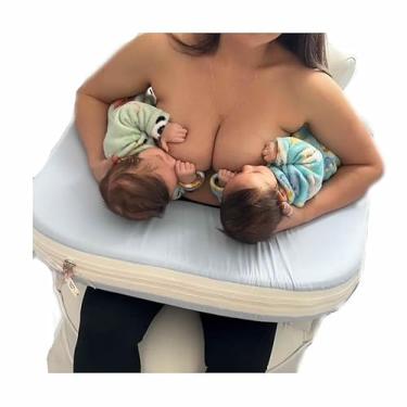 Imagem de Almofada Amamentacao Gemeos Grande Azul