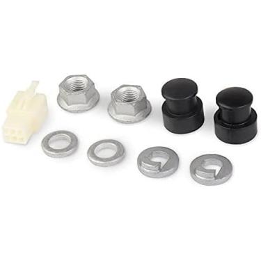 Imagem de 1 conjunto de eixo de motor de cubo de bicicleta elétrica E-Bike eixo do motor M12 porca de bloqueio frontal/arruela de trava / capa de porca com cubos de eixo de 12 mm, rodas e acessórios