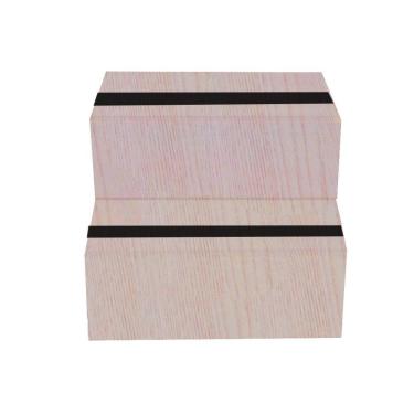 Imagem de Escada Auxiliar C/ Fita Anti Derrapante 2 Degraus Madeirado Em Mdf