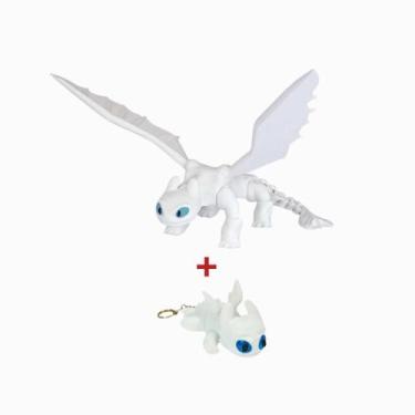 Imagem de Dragão Articulado Banguela, Fúria da Noite + Brinde Chaveiro, Como Tre