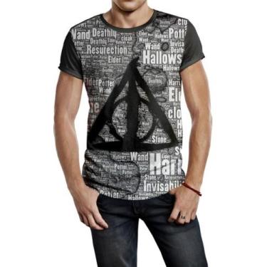 Imagem de Camiseta Masculina Harry Potter Full Print Ref:389 - smoke, Preto, M