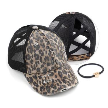 Imagem de Boné de beisebol C.C Exclusives, jeans lavado de algodão envelhecido