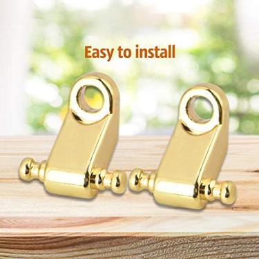 Imagem de Domary Árvore de Cordas de Rolo Retentor de Cordas de Guitarra para Baixo de Guitarra Elétrica, Material de Metal, Pacote de 2 [instrumento musical] (Ouro)