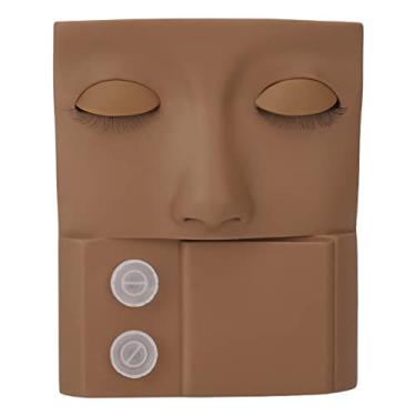 Imagem de Cabeças de manequim de cílios, cabeças de manequim de extensão de cílios substituíveis, suprimentos de extensão de cílios, cabeças de manequim de treinamento de silicone, para prática de maquiagem de