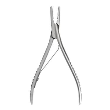 Imagem de Alicate de extensão de cabelo Ferramenta profissional de micro anel de aço inoxidável com alça ergonômica para cabeleireiros, uso em salão de beleza, design de 2 furos,