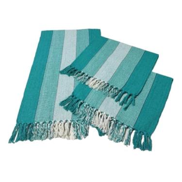 Imagem de Kit Passadeira Tapete Para Cozinha De Tear 3 Peças(Tiffany Listrado)