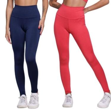 Imagem de KIT 2 Calça Legging Dia a Dia Vekyo Cós Alto Roupa Para Musculação Tre