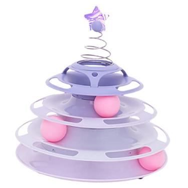 Imagem de Generic Brinquedo Interativo para Gatos, Rolo de Brinquedo para Gatos Destacável de 3 Níveis, Construção Robusta para Perseguição Doméstica (Tipo 2)