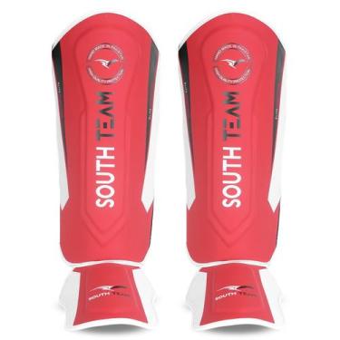 Imagem de Protetor De Canela Caneleira Profissional Mma South Team, Vermelho, M