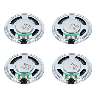 Imagem de 4 peças de alto-falantes pequenos de 0,5 W 16 Ohm concha de metal redondo micro ímã interno para mini alto-falantes DVD EVD multimídia móvel portátil máquina de publicidade
