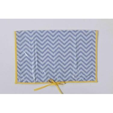 Imagem de Trocador levar na Bolsa de Bebê Chevron cinza e amarelo Estampado Plas