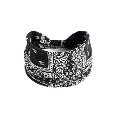 Imagem de Bandanas largas antiderrapantes boho para mulheres, turbante, faixa de cabelo boho, acessórios de nó torcido