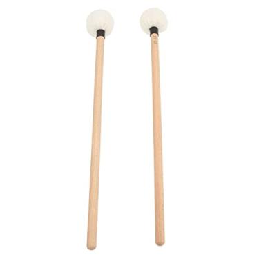 Imagem de RiToEasysports Malho de Tambor Juntos para Percussão Fácil e Uniforme, Cabo de Bordo, 2 Peças de Malho de Tambor, para Baixo, Tímpanos, Caisse Claire (Preto)