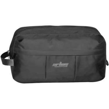 Imagem de Nécessaire Masculina Preta para Tênis e Acessórios – Bolsa Organizadora com Alça de Mão e Bolso Externo | Ideal para Academia, Viagem e Uso Diário