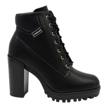 Imagem de Bota Feminina Coturno Ankle Boot Salto Alto Tratorado Moleca 5325119-Feminino