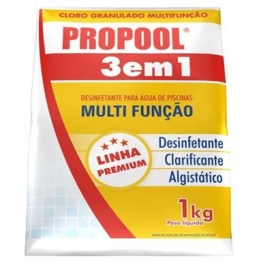 Imagem de Cloro para Piscina Estabilizado Propool 3 em 1 1 kg - Hidroall