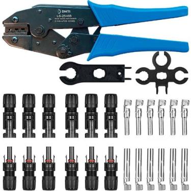 Imagem de DMTI 5x Conector Solar MC4 30A Alicate de Crimpagem e Chaves