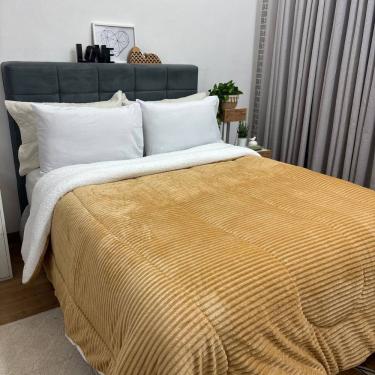 Imagem de Coberdrom Queen Sherpa Canelado 240x200 Bege