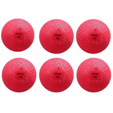 Imagem de Kit 06 Bola De Iniciação Kagiva N°10 De Borracha Vermelho