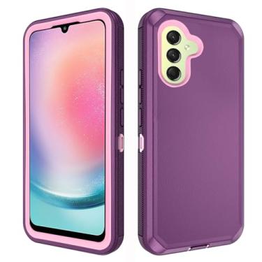 Imagem de Asuwish Capa de celular para Samsung Galaxy A26 híbrida robusta à prova de choque rígida protetora à prova de quedas corpo inteiro acessórios para celular resistente A 26 mulheres homens roxo