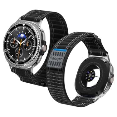 Imagem de Spigen Pulseira para Galaxy Watch 8, compatível com Samsung Galaxy Watch 8 de 44/40 mm, 8 Classic 46 mm (2025) WBF0, pulseira de tecido leve - preta