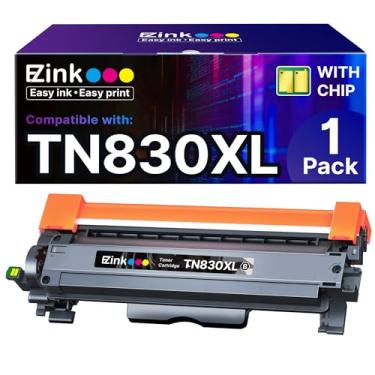 Imagem de E-Z Ink Cartucho de toner TN830 compatível com cartuchos de toner Brother TN830 TN830XL TN 830 para usar com impressora HL-L2460DW DCP-L2640DW HL-L2400D HL-L2480DW HL-L2405W MFC-L2820DW (1 preta)