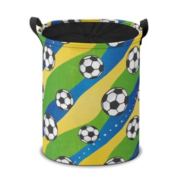 Imagem de Cestas de armazenamento de bolas Cesto de roupa suja dobrável organizador de tecido caixas de armazenamento com alças para prateleiras, armário, berçário, lavanderia, brinquedos