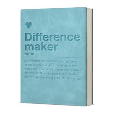 Imagem de KSFFWQIN Caderno de presente Difference Maker, presente de apreciação para colegas de trabalho, chefe, mentor, líder, professor, diário de definição de criador de diferenças
