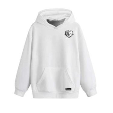 Imagem de Blusão Moletom Canguru Batimentos Infantil Personalizado com Capuz e Bolso-Unissex