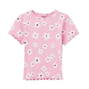 Imagem de Blusa Hering Manga Curta Em Ribana Estampada Menina-Feminino