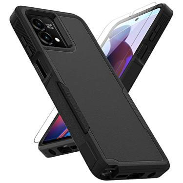 Imagem de Capa para Moto G Stylus 5G 2023: Capa protetora de camada dupla para celular resistente à prova de choque resistente com protetor de tela - proteção militar resistente - Motorola Moto G Stylus 5G 2023, preta