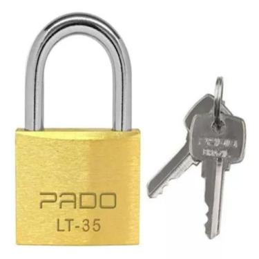 Imagem de Kit 2 Cadeado Segredos Iguais Portão Casa Armario 35mm Pado