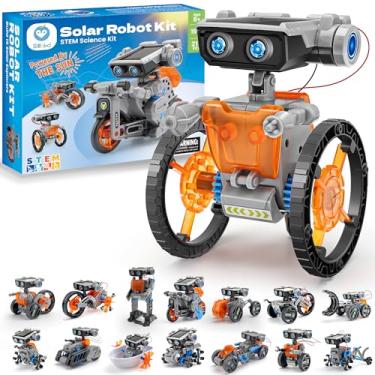 Imagem de Sillbird STEM Brinquedos de robôs solares 15 em 1 para meninos de 8 a 13 anos, unidade solar ou de bateria dupla, kits de educação de ciências, presentes de aniversário para meninos e meninas de 8 a