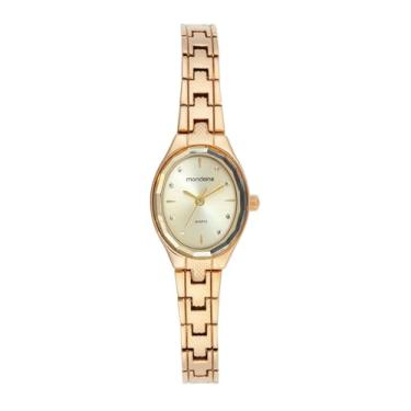 Imagem de Mondaine Relógio Feminino Oval Dourado Vidro Facetado