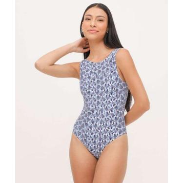 Imagem de Maiô Estampa Estampado Alças Largas Marisa-25081, Azul, G