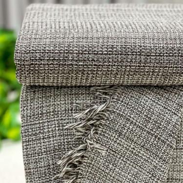 Imagem de Manta Para Sofá Harmonia 170x 200 Cru/marrom Mescla