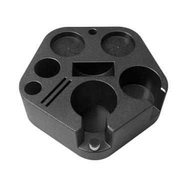 Imagem de YWJLQH Suporte para compactador de café expresso, organizador multifuncional para utensílios de café, ideal para cafeterias, 58mm